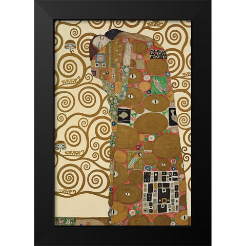 Die Erfllung Black Modern Wood Framed Art Print by Klimt, Gustav