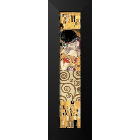 Klimt Panel II Black Modern Wood Framed Art Print by Klimt, Gustav