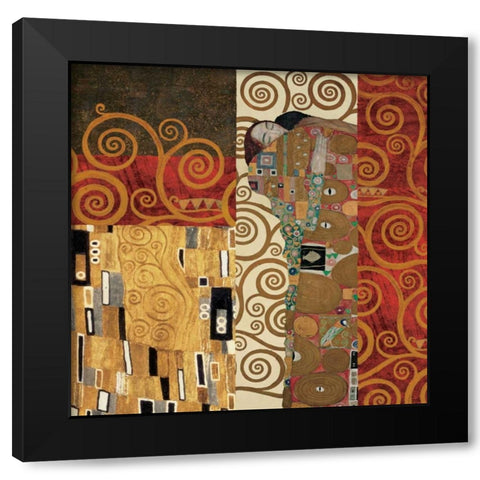 Klimt Details Black Modern Wood Framed Art Print with Double Matting by Klimt, Gustav