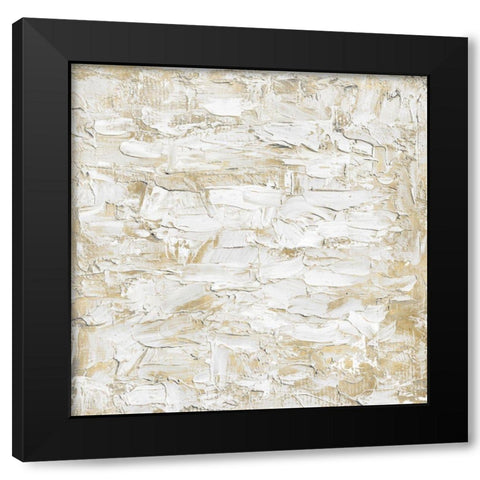 Textural with Gold I Black Modern Wood Framed Art Print by Gordon, Sofia