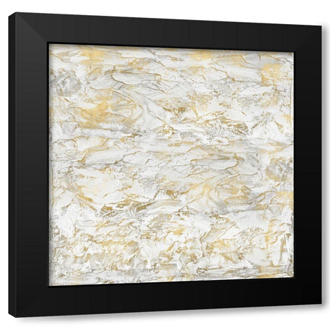 Textural with Gold II Black Modern Wood Framed Art Print with Double Matting by Gordon, Sofia