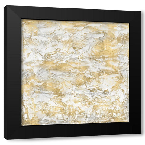 Textural with Gold III Black Modern Wood Framed Art Print with Double Matting by Gordon, Sofia