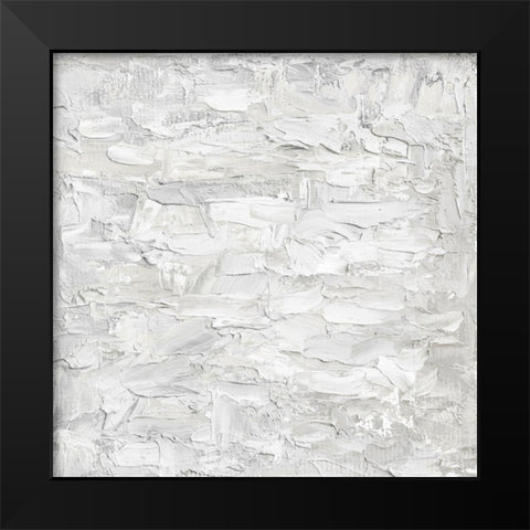 White on White III Black Modern Wood Framed Art Print by Gordon, Sofia