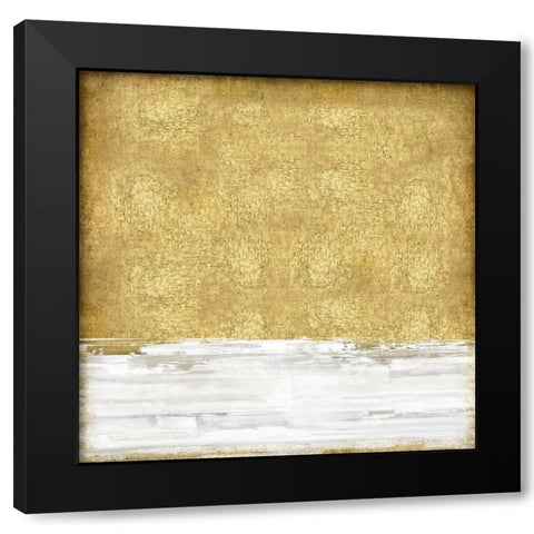 White on Gold I Black Modern Wood Framed Art Print by Gordon, Sofia