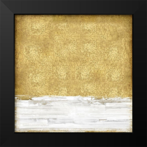 White on Gold I Black Modern Wood Framed Art Print by Gordon, Sofia