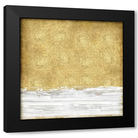 White on Gold II Black Modern Wood Framed Art Print by Gordon, Sofia