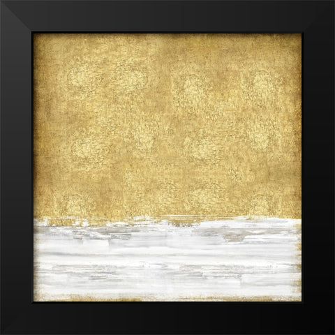 White on Gold II Black Modern Wood Framed Art Print by Gordon, Sofia