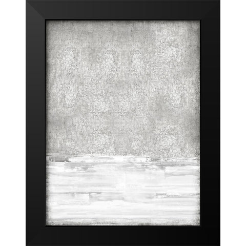 White on Silver I Black Modern Wood Framed Art Print by Gordon, Sofia