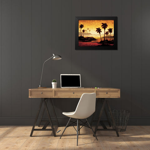 Sunset Palms II Black Modern Wood Framed Art Print by Williams, Gregory