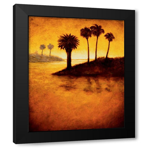 Lagoon I Black Modern Wood Framed Art Print with Double Matting by Williams, Gregory
