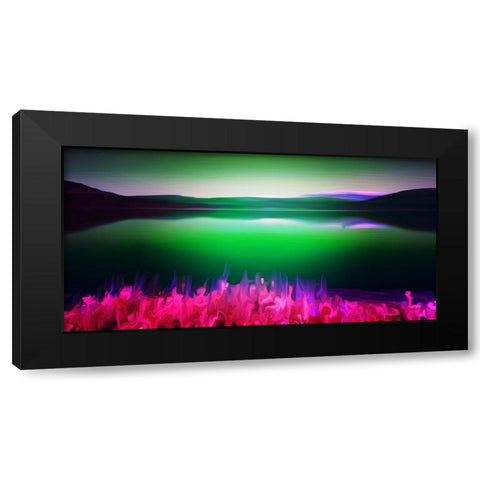 Norway Green Black Modern Wood Framed Art Print by Bannon, Heidi