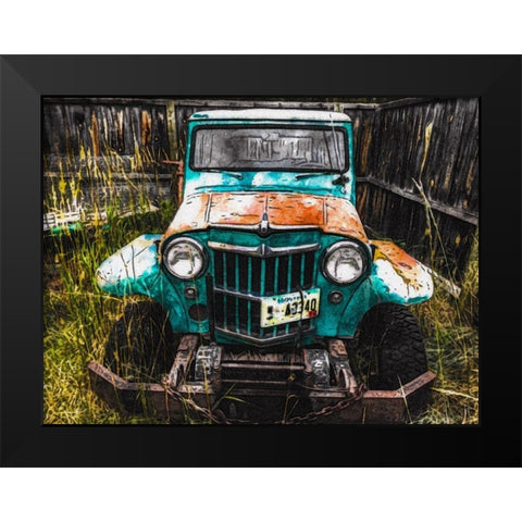 Dads Willys III Black Modern Wood Framed Art Print by Bannon, Heidi