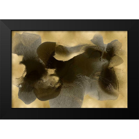 Circulate on Gold Black Modern Wood Framed Art Print by Carlson, Hannah