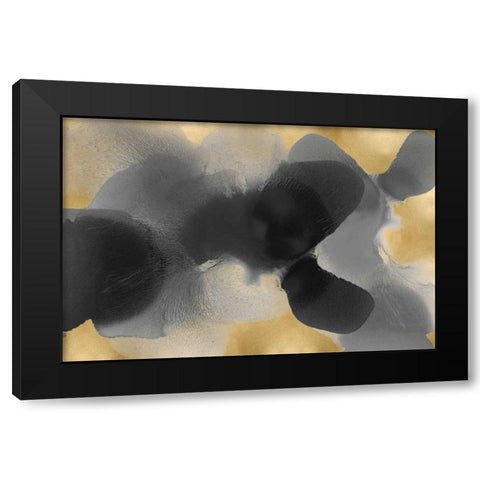 Drift on Gold Black Modern Wood Framed Art Print with Double Matting by Carlson, Hannah