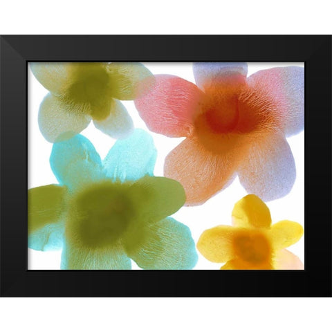 Floral Friends I Black Modern Wood Framed Art Print by Carlson, Hannah