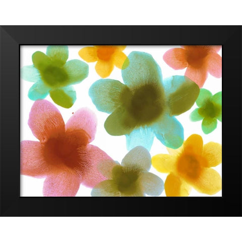 Floral Friends III Black Modern Wood Framed Art Print by Carlson, Hannah