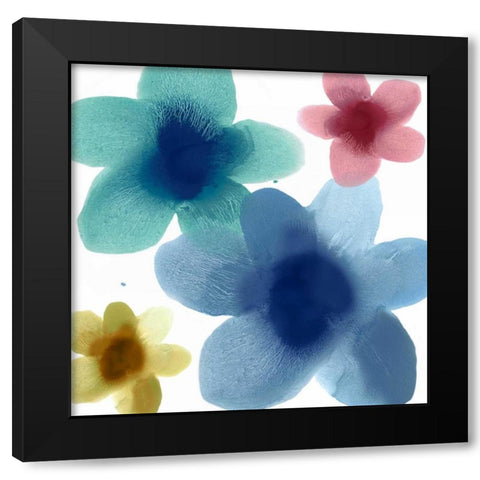 Floral Joy I Black Modern Wood Framed Art Print by Carlson, Hannah