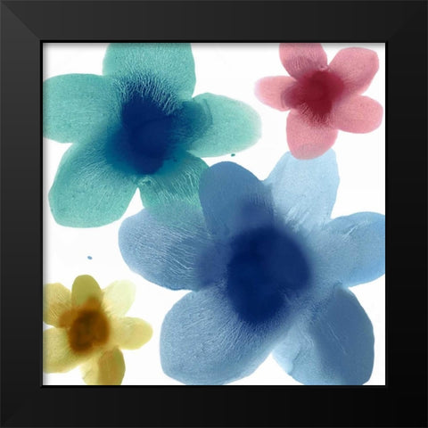 Floral Joy I Black Modern Wood Framed Art Print by Carlson, Hannah