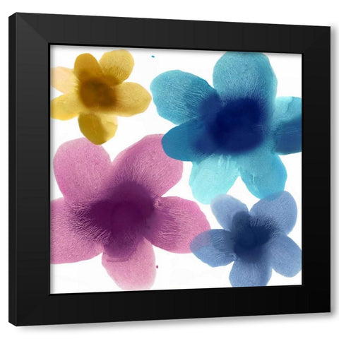 Floral Joy II Black Modern Wood Framed Art Print by Carlson, Hannah