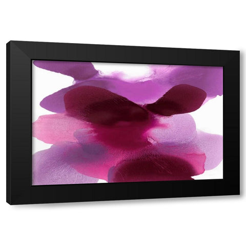 Magenta Drift Black Modern Wood Framed Art Print by Carlson, Hannah