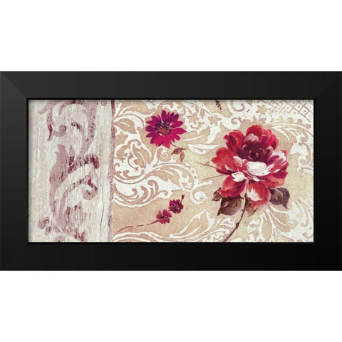 Fleurs Neoclassique I Black Modern Wood Framed Art Print by Simon, Helene