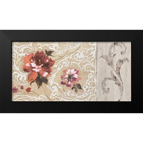 Fleurs Neoclassique II Black Modern Wood Framed Art Print by Simon, Helene