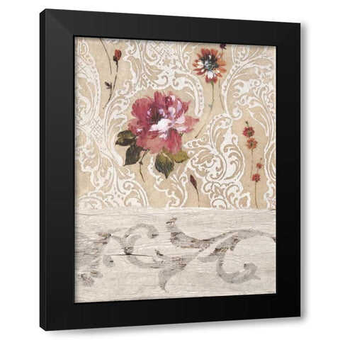 Panneau Neoclassique I Black Modern Wood Framed Art Print with Double Matting by Simon, Helene