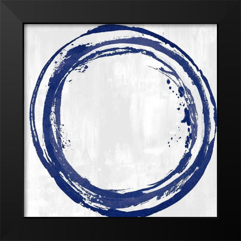 Circle Blue I Black Modern Wood Framed Art Print by Harris, Natalie