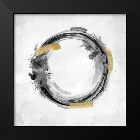 Circle Motion Black I Black Modern Wood Framed Art Print by Harris, Natalie