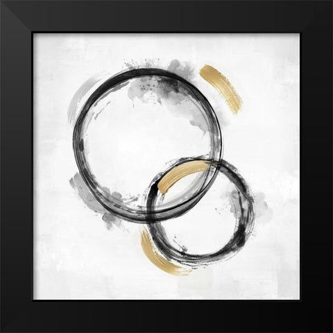 Circle Motion Black II Black Modern Wood Framed Art Print by Harris, Natalie