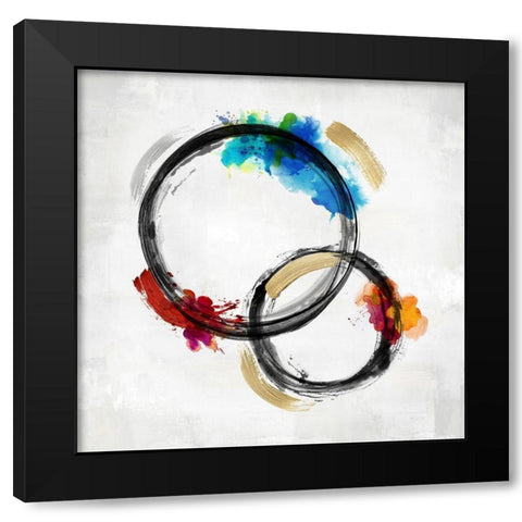 Circle Motion II Black Modern Wood Framed Art Print by Harris, Natalie