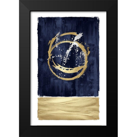 Inward Blue I Black Modern Wood Framed Art Print by Harris, Natalie