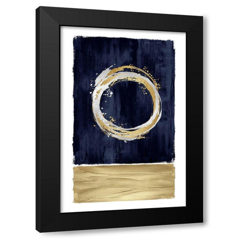 Inward Blue II Black Modern Wood Framed Art Print by Harris, Natalie