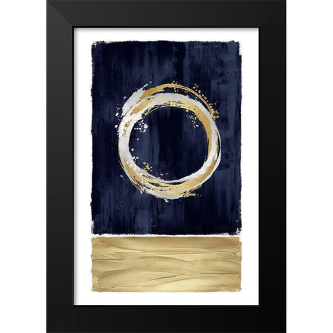 Inward Blue II Black Modern Wood Framed Art Print by Harris, Natalie