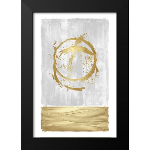 Inward Gold I Black Modern Wood Framed Art Print by Harris, Natalie
