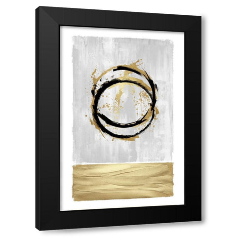 Inward White I Black Modern Wood Framed Art Print with Double Matting by Harris, Natalie