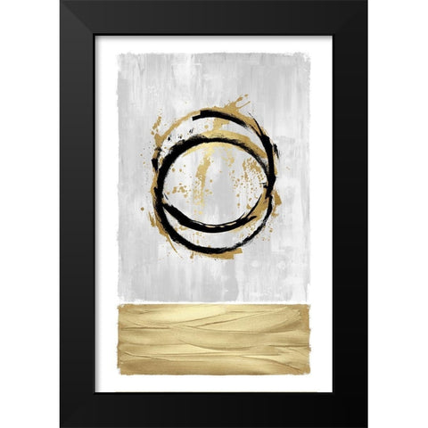 Inward White I Black Modern Wood Framed Art Print by Harris, Natalie