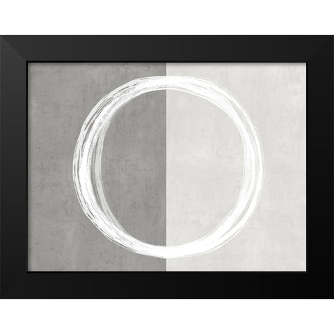 Circle White Black Modern Wood Framed Art Print by Harris, Natalie