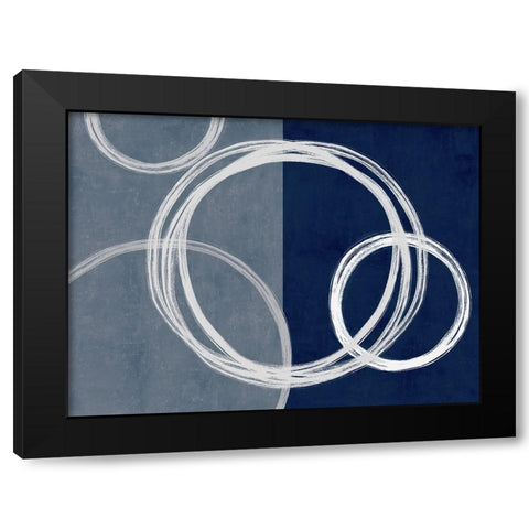 Unity Blue II Black Modern Wood Framed Art Print by Harris, Natalie