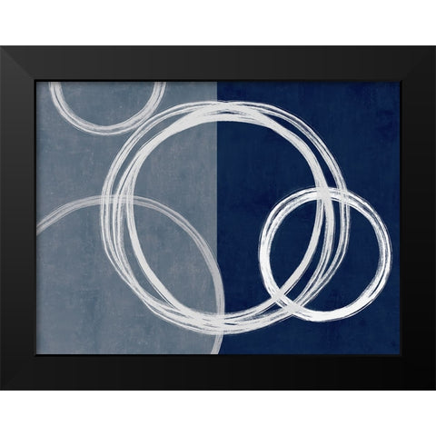 Unity Blue II Black Modern Wood Framed Art Print by Harris, Natalie