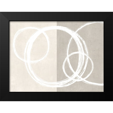 Unity Cream I Black Modern Wood Framed Art Print by Harris, Natalie