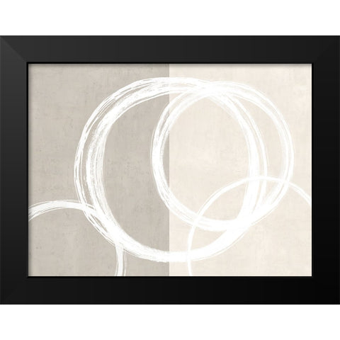 Unity Cream II Black Modern Wood Framed Art Print by Harris, Natalie