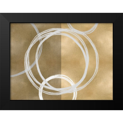 Unity Gold I Black Modern Wood Framed Art Print by Harris, Natalie