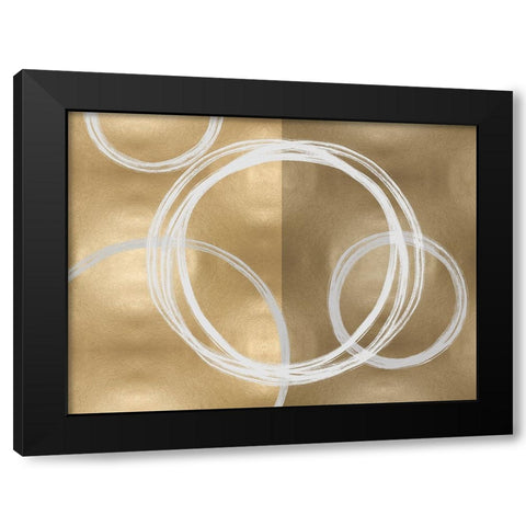 Unity Gold II Black Modern Wood Framed Art Print by Harris, Natalie