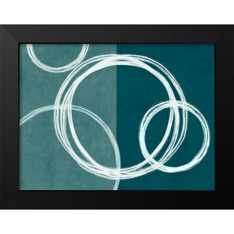 Unity Green II Black Modern Wood Framed Art Print by Harris, Natalie