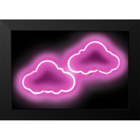 Neon Clouds PB Black Modern Wood Framed Art Print by Carr, Hailey