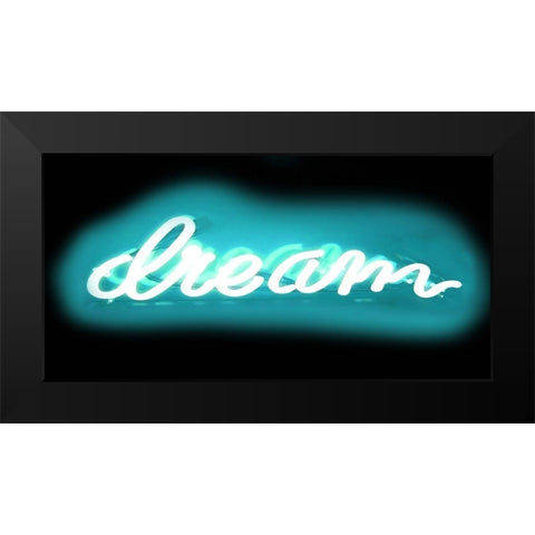 Neon Dream AB Black Modern Wood Framed Art Print by Carr, Hailey