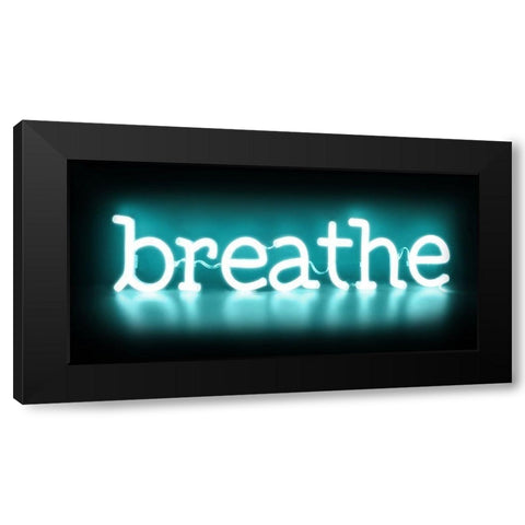 Neon Breathe AB Black Modern Wood Framed Art Print by Carr, Hailey