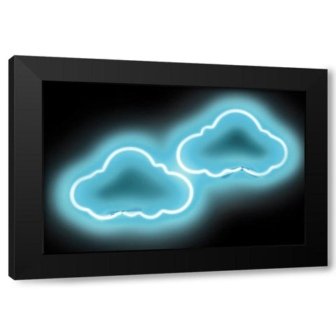 Neon Clouds AB Black Modern Wood Framed Art Print with Double Matting by Carr, Hailey