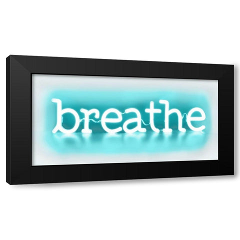Neon Breathe AW Black Modern Wood Framed Art Print by Carr, Hailey